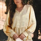 Metallic Velvet Babydoll Blouse
