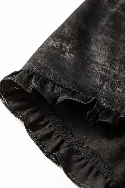 Metallic Velvet Babydoll Blouse