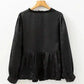 Metallic Velvet Babydoll Blouse
