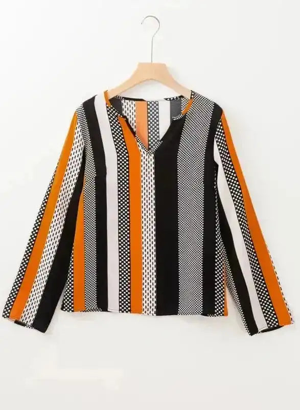Modern Geo Notch Blouse