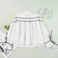 Monochrome Elegance Bowtie Blouse