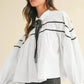Monochrome Elegance Bowtie Blouse