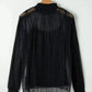 Noir Dot Lace Illusion Blouse