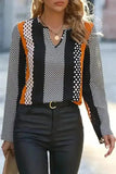 Modern Geo Notch Blouse