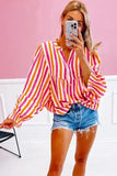 Sunset Stripe Balloon Blouse
