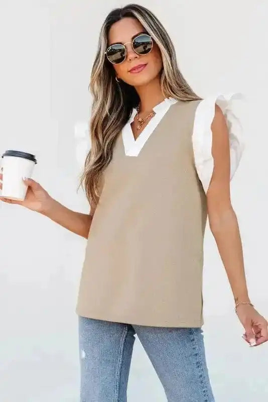 Urban Vibe Knit Top - Ruffled Textured