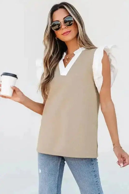 Urban Vibe Knit Top - Ruffled Textured