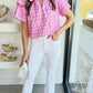 Pink Vintage Floral Blouse