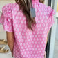 Pink Vintage Floral Blouse