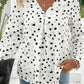 Polka Charm V-Neck Blouse