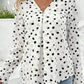 Polka Charm V-Neck Blouse