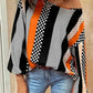 Polka Dot Blouse - Black & Orange