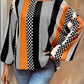 Polka Dot Blouse - Black & Orange