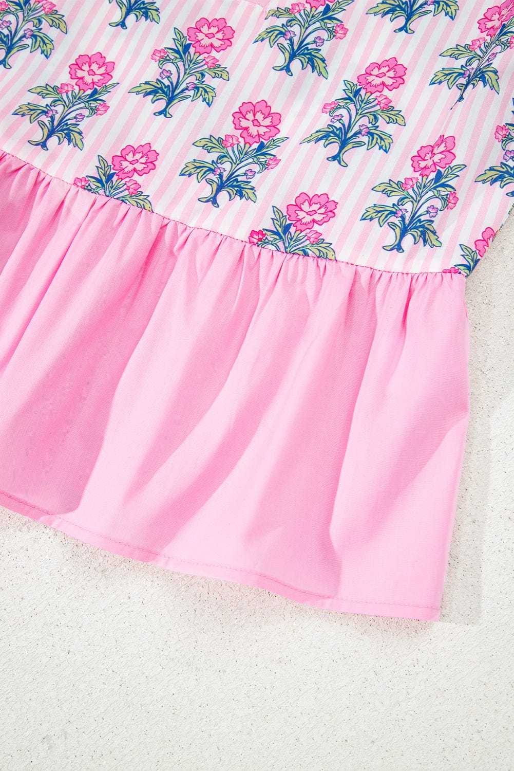 Rose Floral Peplum Blouse