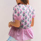 Rose Floral Peplum Blouse