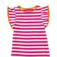Rose Red Striped Blouse
