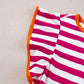 Rose Red Striped Blouse
