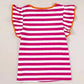Rose Red Striped Blouse