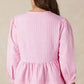 Rosy Ribbon Puff Blouse
