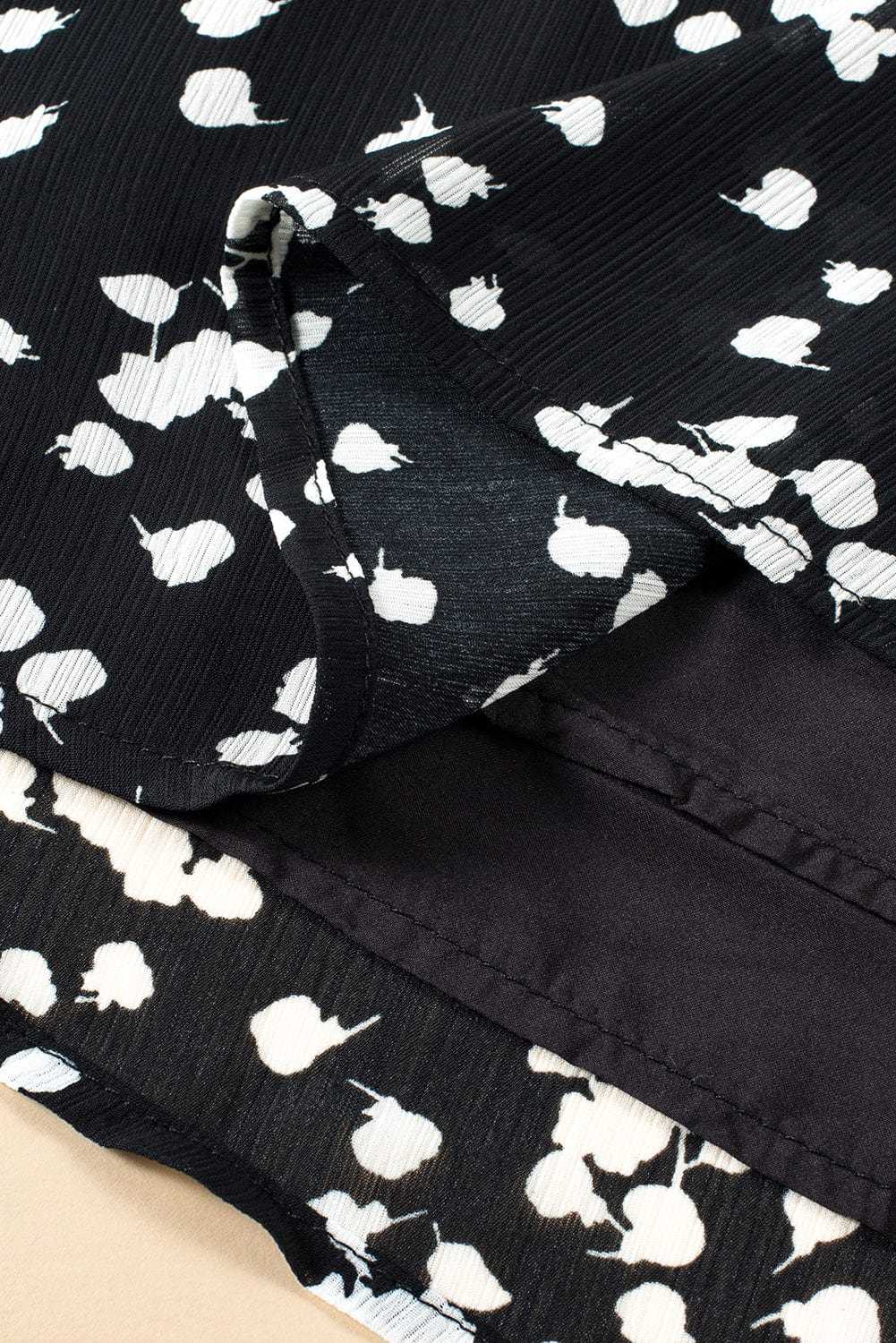 Split Neck Crinkled Blouse