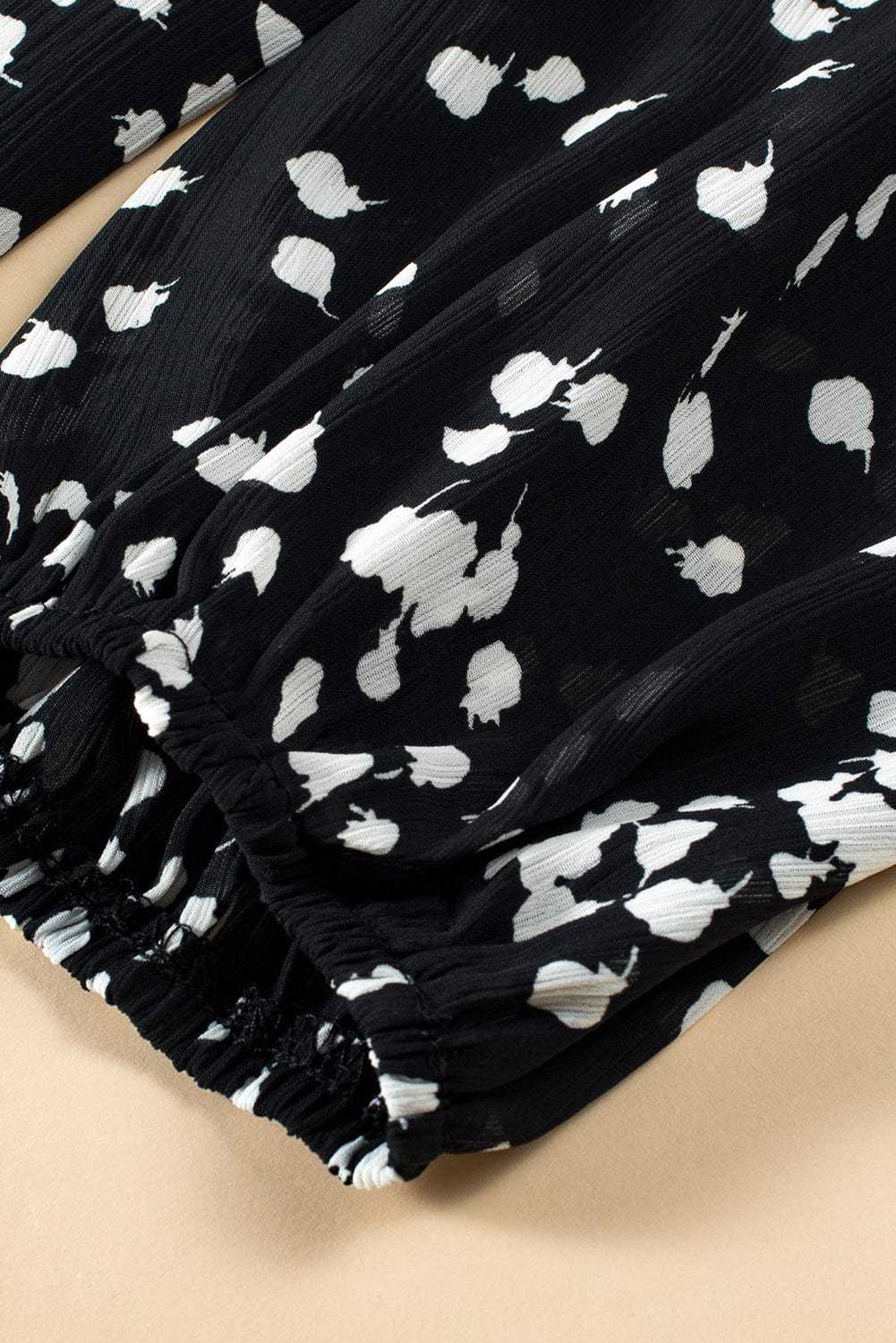 Split Neck Crinkled Blouse