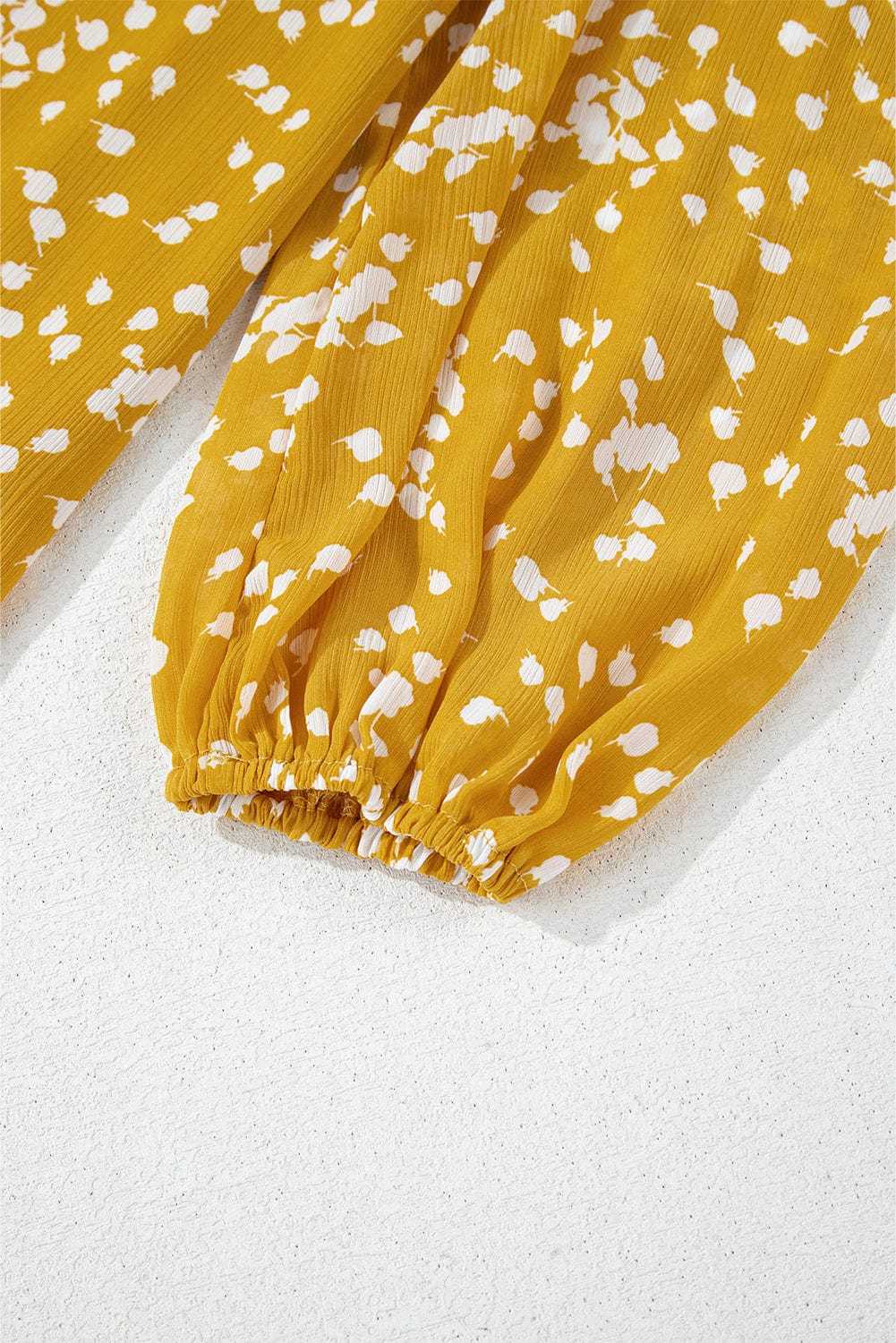 Split Neck Crinkled Blouse