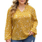 Split Neck Crinkled Blouse