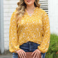 Split Neck Crinkled Blouse