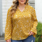 Split Neck Crinkled Blouse