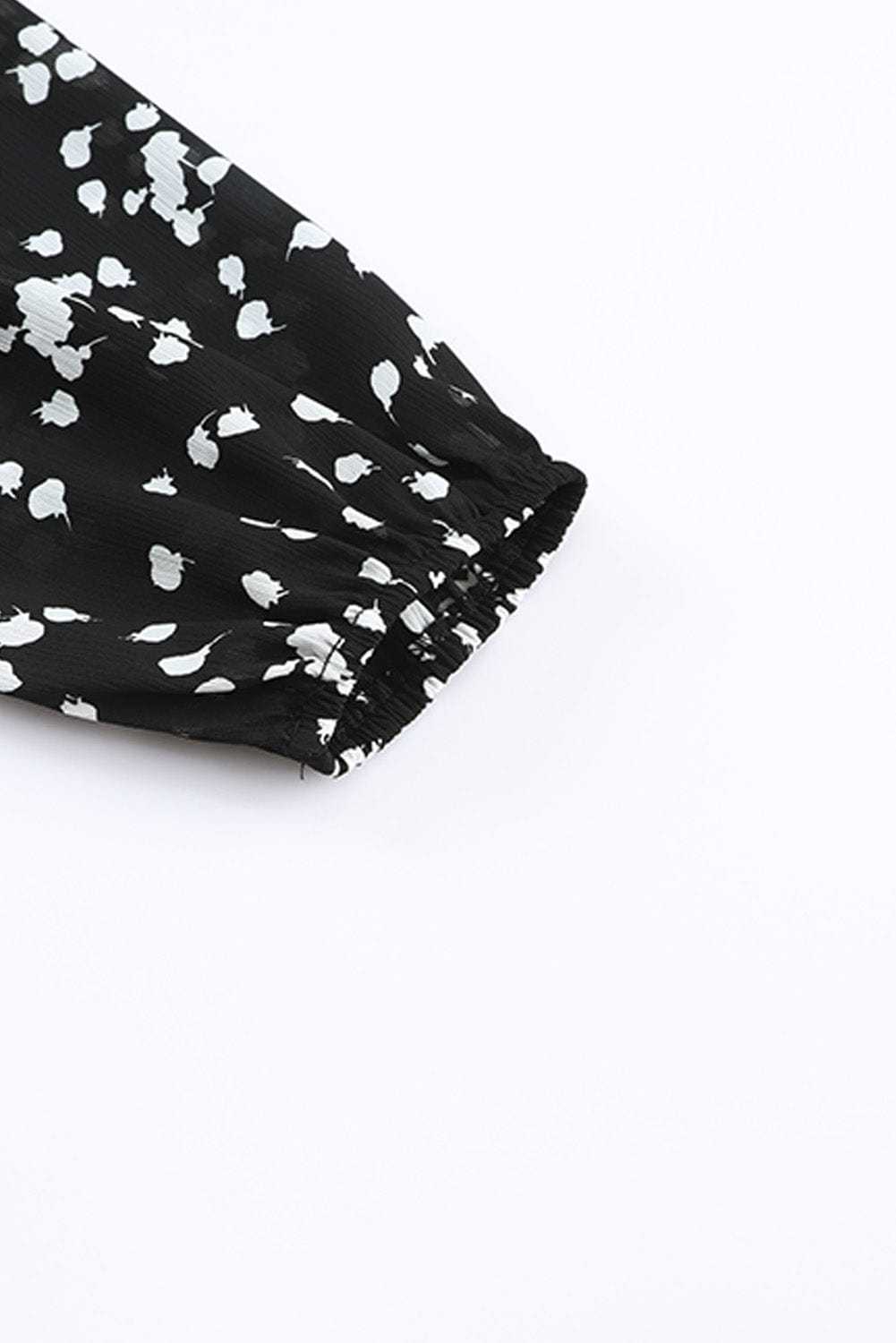 Split Neck Crinkled Blouse
