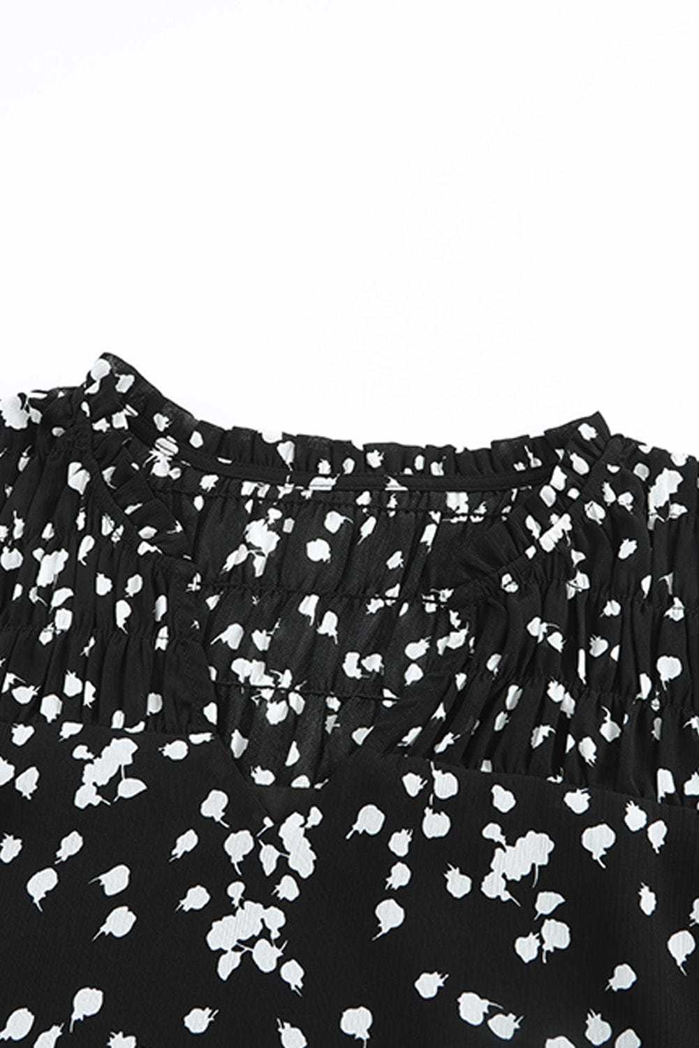 Split Neck Crinkled Blouse
