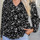 Split Neck Crinkled Blouse