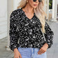 Split Neck Crinkled Blouse