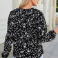 Split Neck Crinkled Blouse