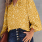 Split Neck Crinkled Blouse