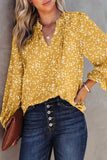 Split Neck Crinkled Blouse