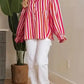 Sunset Stripe Balloon Blouse