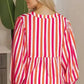 Sunset Stripe Balloon Blouse