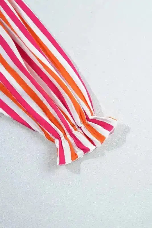 Sunset Stripe Balloon Blouse