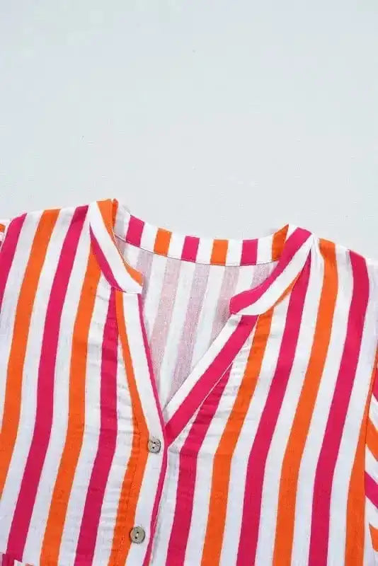 Sunset Stripe Balloon Blouse