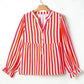 Sunset Stripe Balloon Blouse