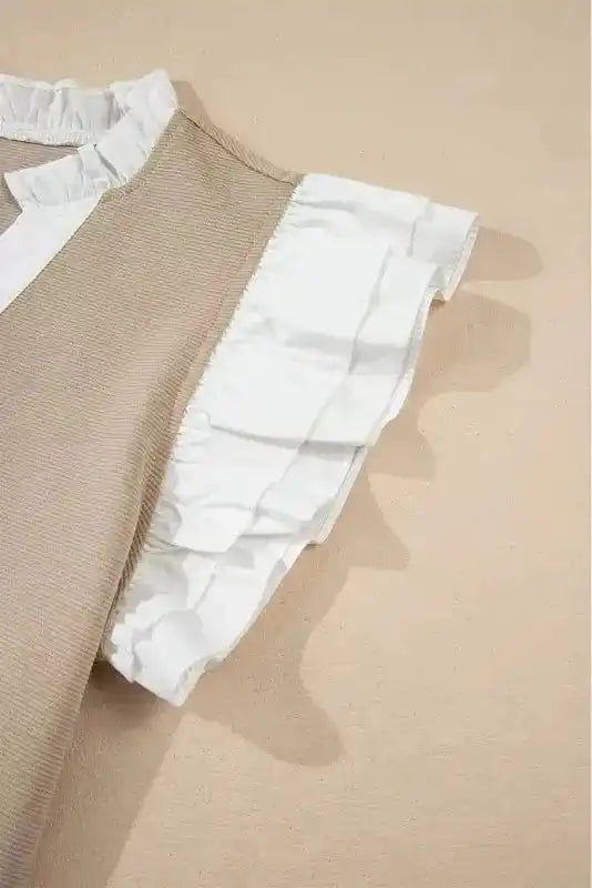 Urban Vibe Knit Top - Ruffled Textured
