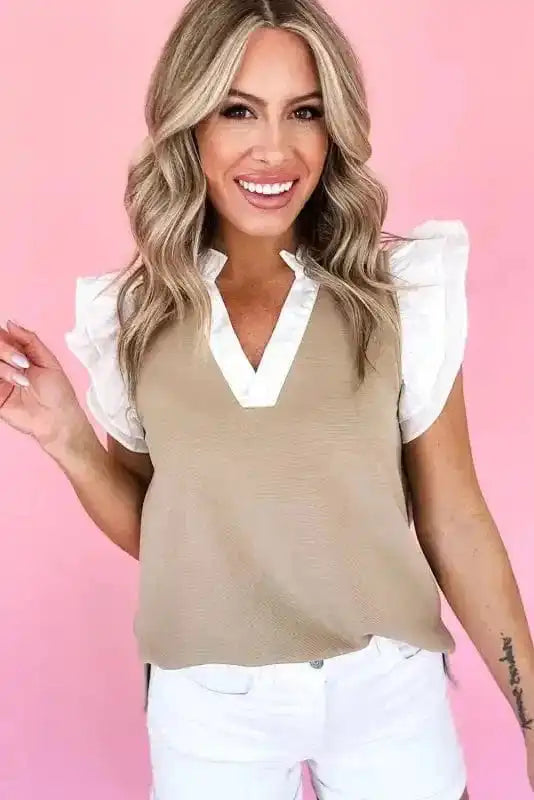 Urban Vibe Knit Top - Ruffled Textured