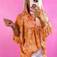 Whimsical Print Babydoll Blouse