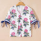 White Floral Summer Blouse