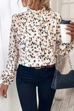 Leopard Luxe Pleated Blouse