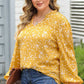 Split Neck Crinkled Blouse