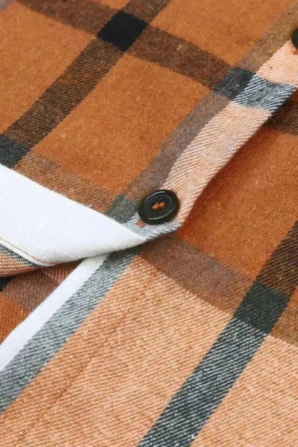 Khaki Plaid Ruffled Sleeve Shirt Dress