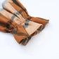 Khaki Plaid Ruffled Sleeve Shirt Dress