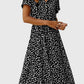 Amber - Printed V-Neck Dress